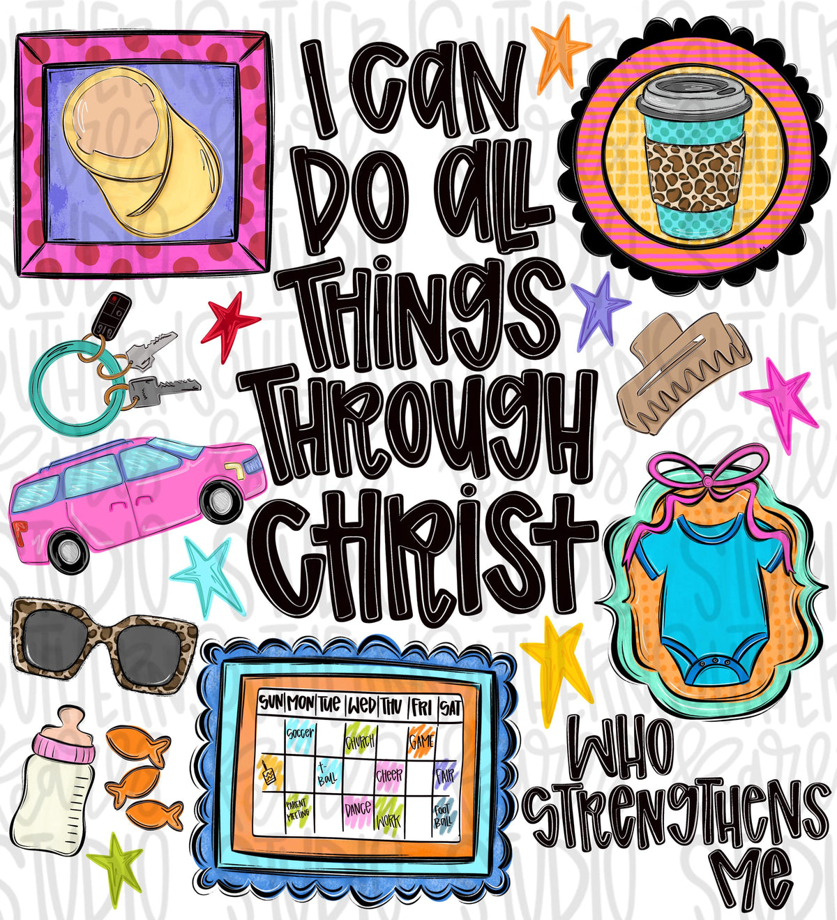 I can do all things through Christ who strengthens me mom mother png design, occupations | Bible verse | Digital Download | Women png design