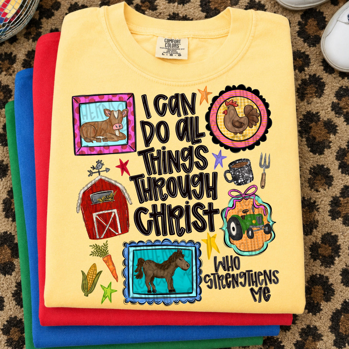 I can do all things through Christ who strengthens me farm png design, occupations | Bible verse | Digital Download | Womens png design