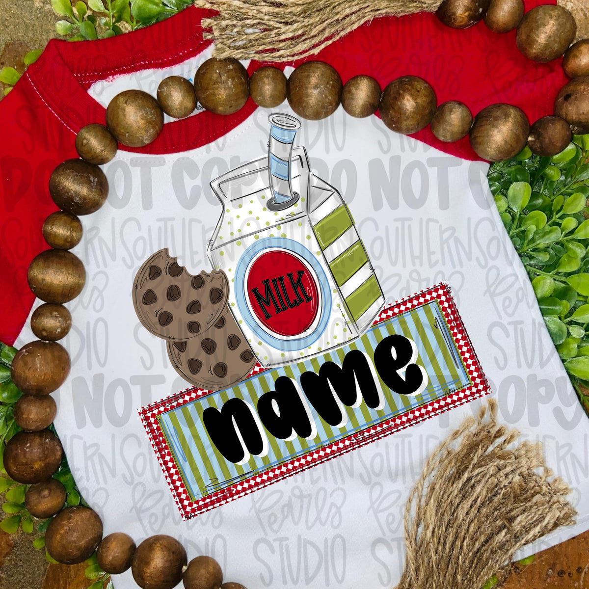 Milk and cookies with Name Patch boyish png | Christmas png design | Sublimation Design | Digital Download | Women’s, Kids Shirt PNG