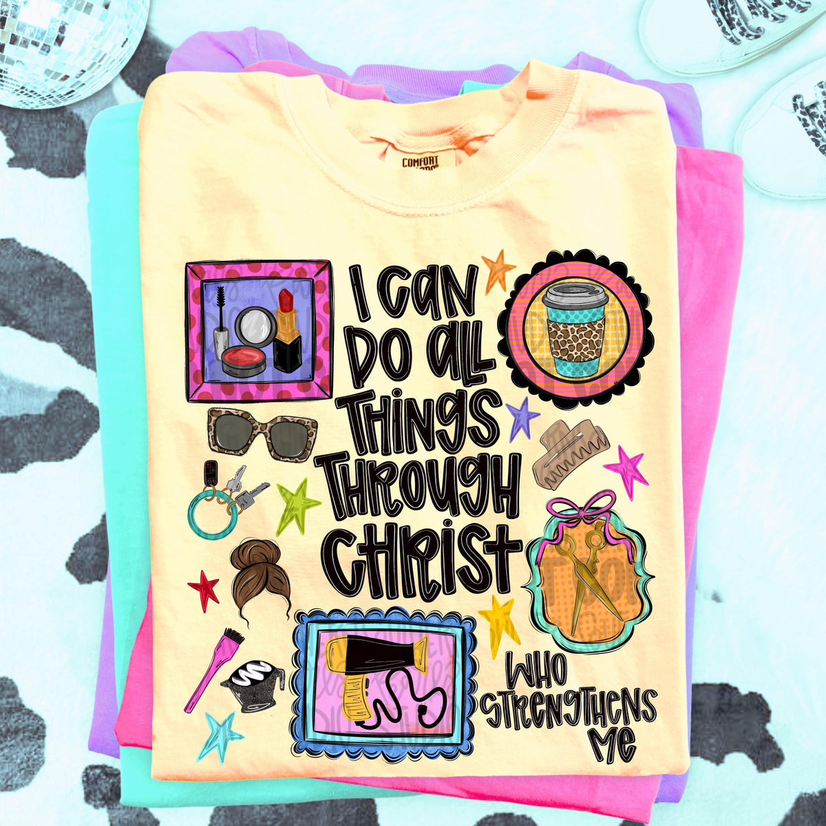 I can do all things through Christ who strengthens me cosmetologist png design, occupations | Bible verse | Digital Download | Womens png