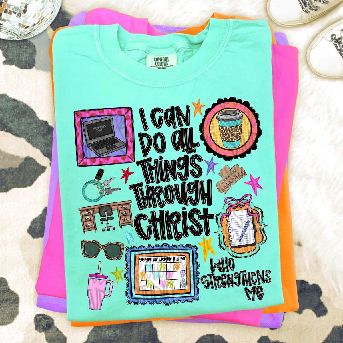 I can do all things through Christ who strengthens me secretary png design, occupations | Bible verse | Digital Download | Womens png