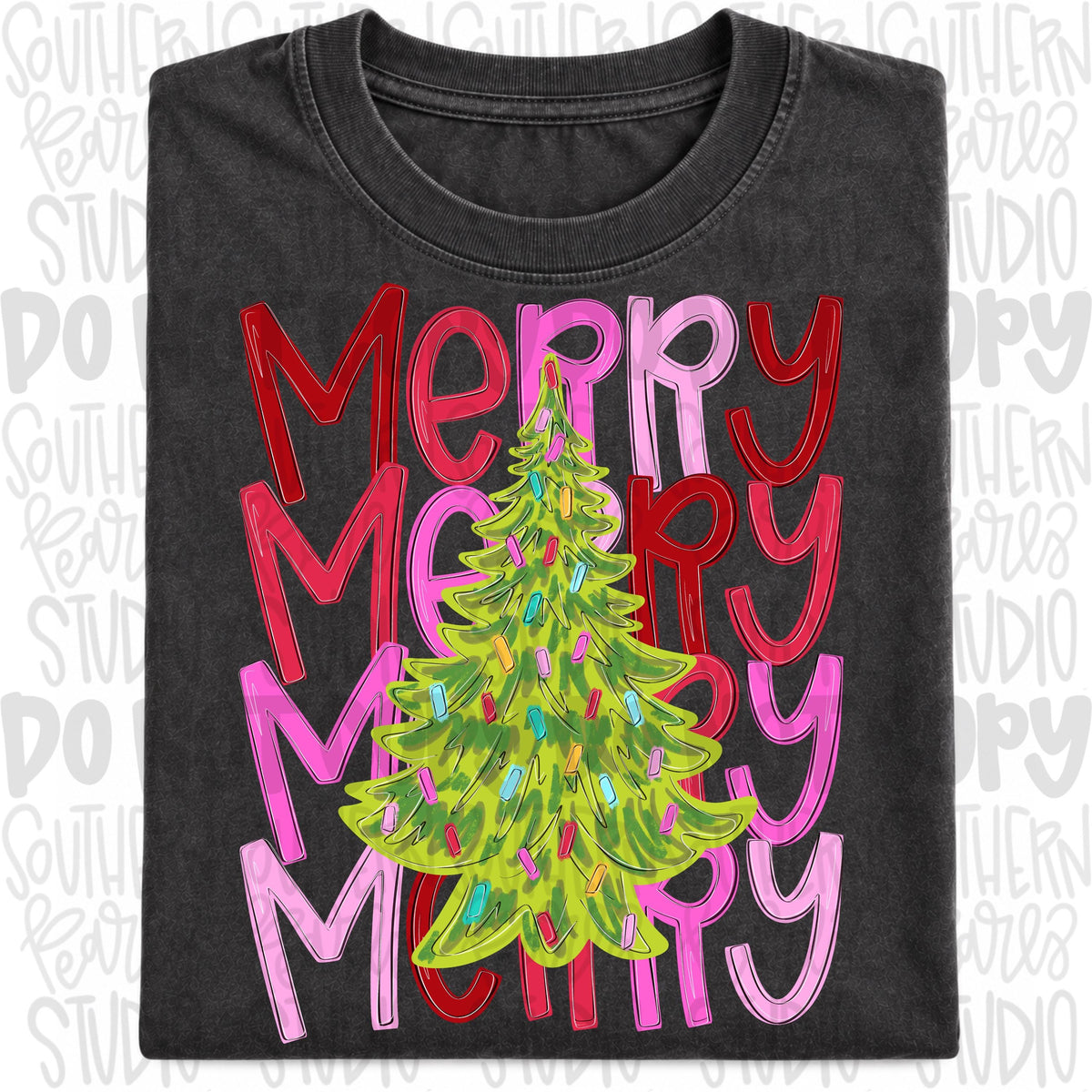 Merry merry merry merry with vintage Christmas tree png design | Christmas png | Sublimation Design | Digital Download | Womens Kids PNG