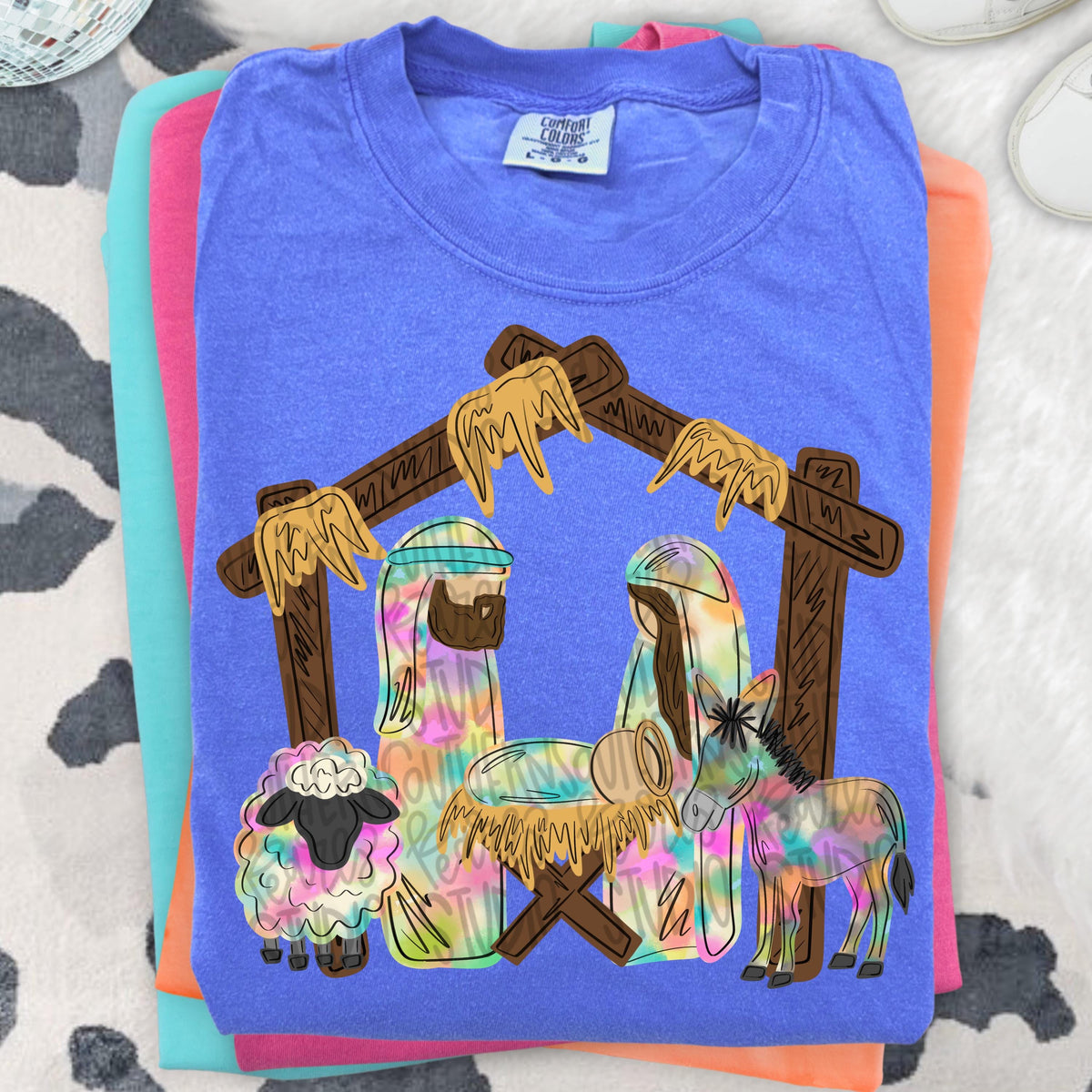 Nativity colorful watercolor png design | Christmas png | Sublimation Design | Digital Download | Womens Kids PNG