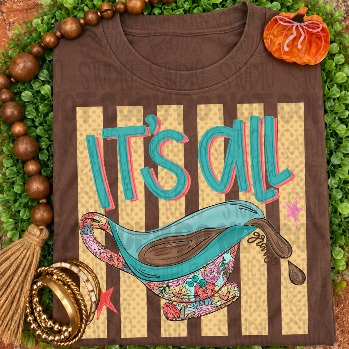 It’s all gravy png design | stripes and floral gravy boat png fall png | Sublimation Design | Digital Download | Women’s, Kids Shirt PNG