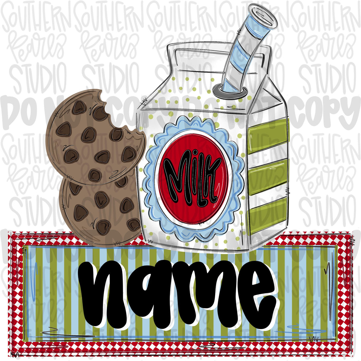 Milk and cookies with Name Patch girly png | Christmas png design | Sublimation Design | Digital Download | Women’s, Kids Shirt PNG