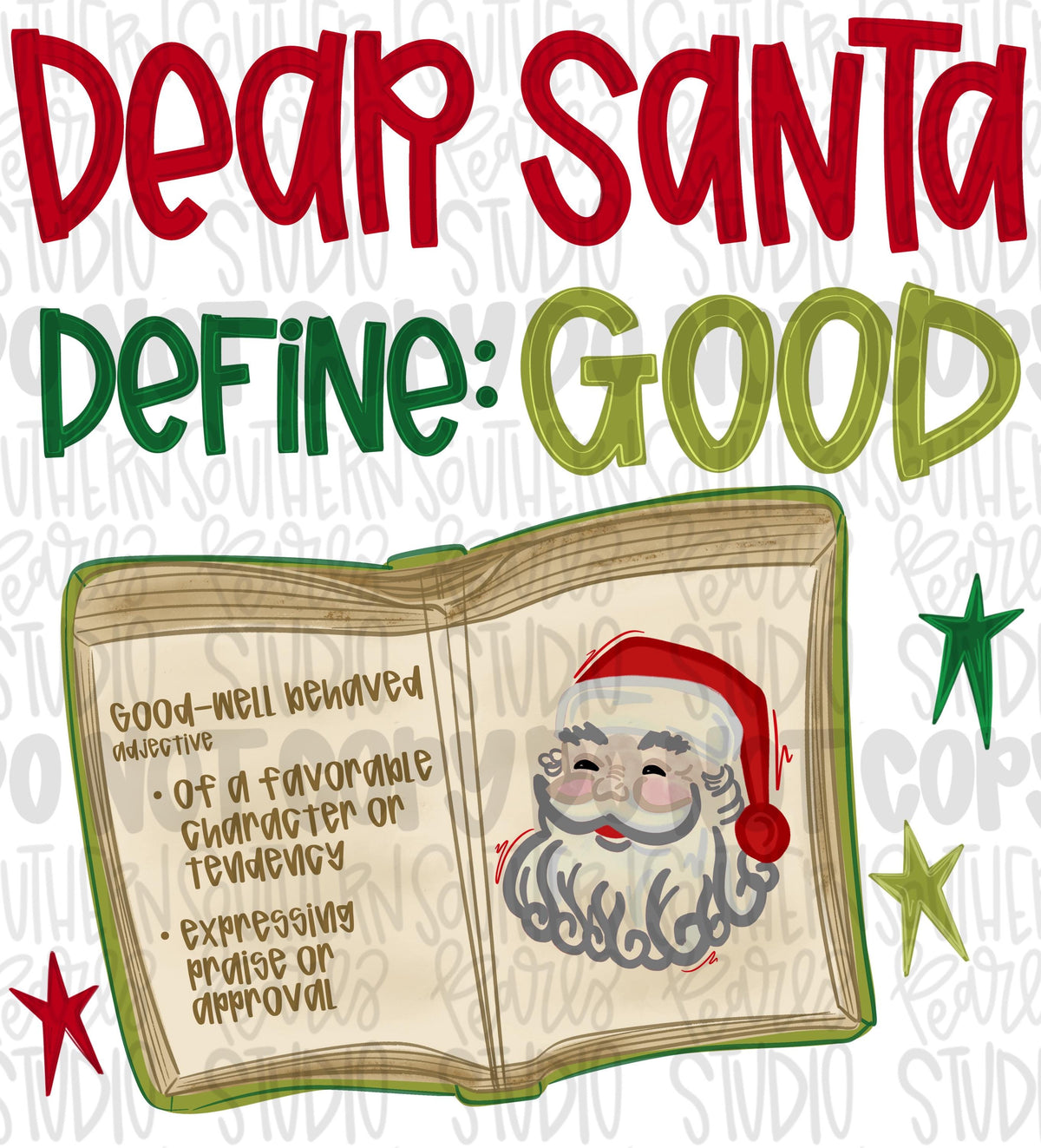 Dear Santa define good png design | Christmas png | dictionary | Sublimation Design | Digital Download | Womens Kids PNG