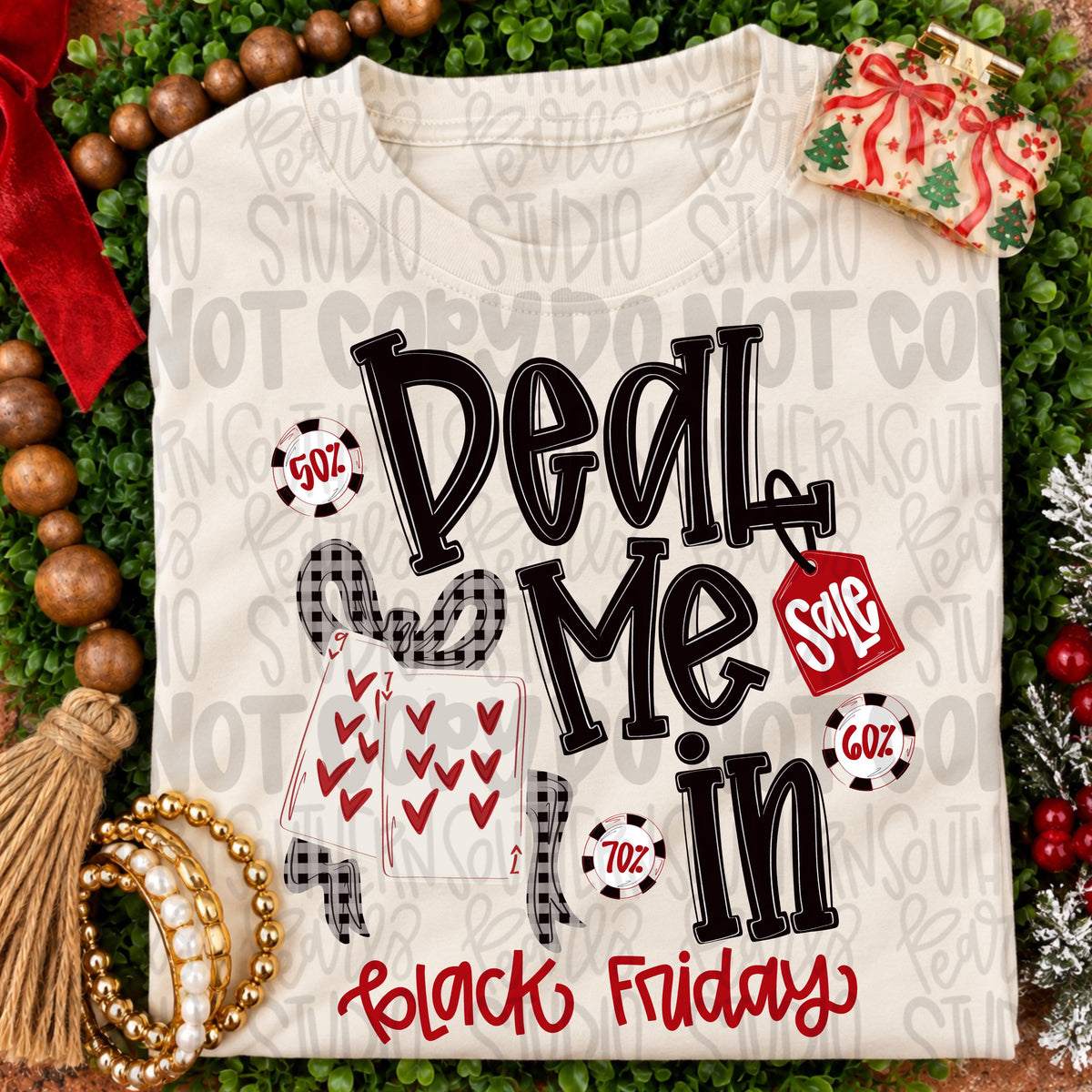 Deal me in black and red | Black Friday | Sublimation Design | Digital Download | Women’s, Kids Shirt PNG