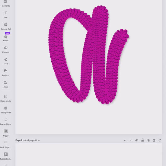 Canva Template faux knit script alpha | Sublimation Design | Digital Download | Women’s, Kids Shirt PNG