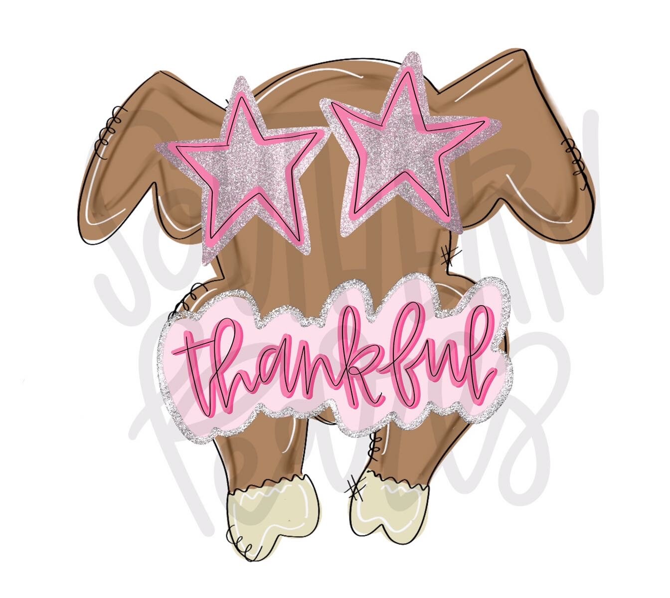 Thankful Preppy Turkey | Sublimation Design | Digital Download | Women’s, Kids Shirt PNG