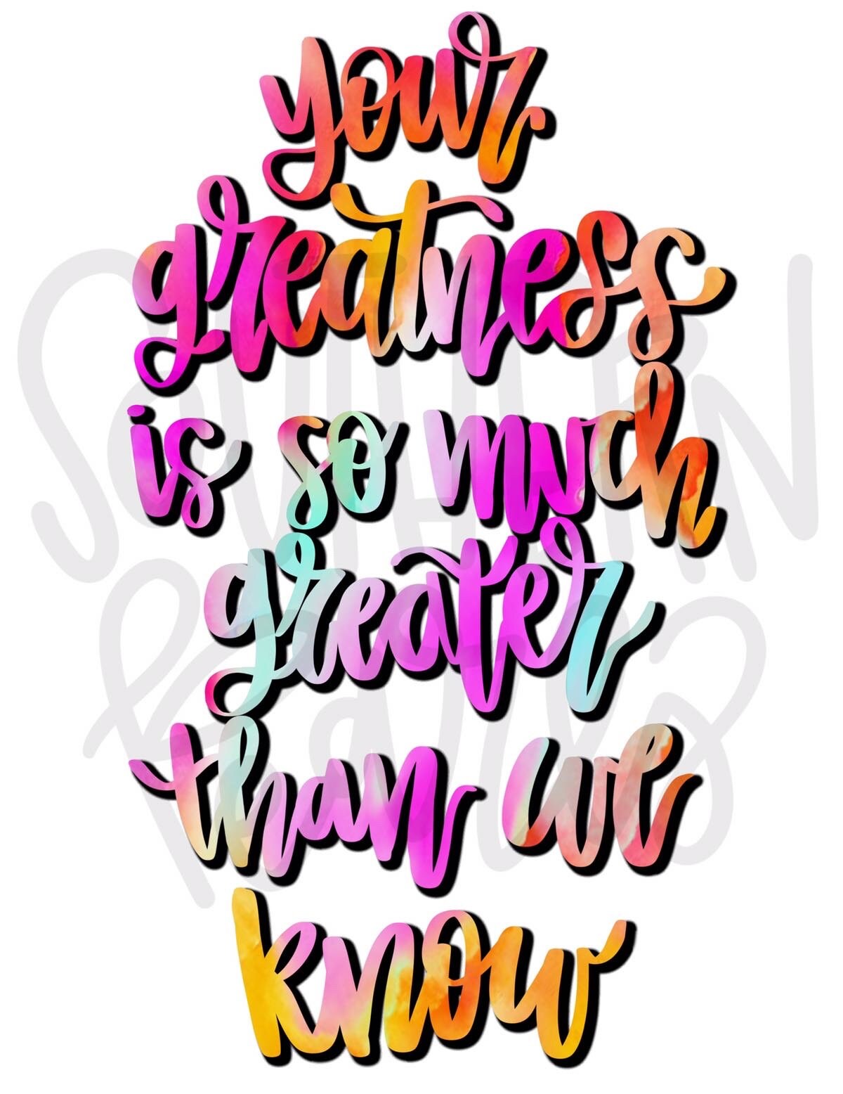 Your Greatness is so much Greater than we know | Sublimation Design | Digital Download | Women’s, Kids Shirt PNG