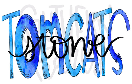 Stone Tomcats | Sublimation Design | Digital Download | Women’s, Kids Shirt PNG