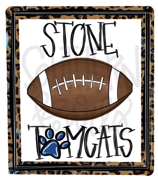 Stone Tomcats Football | Sublimation Design | Digital Download | Women’s, Kids Shirt PNG