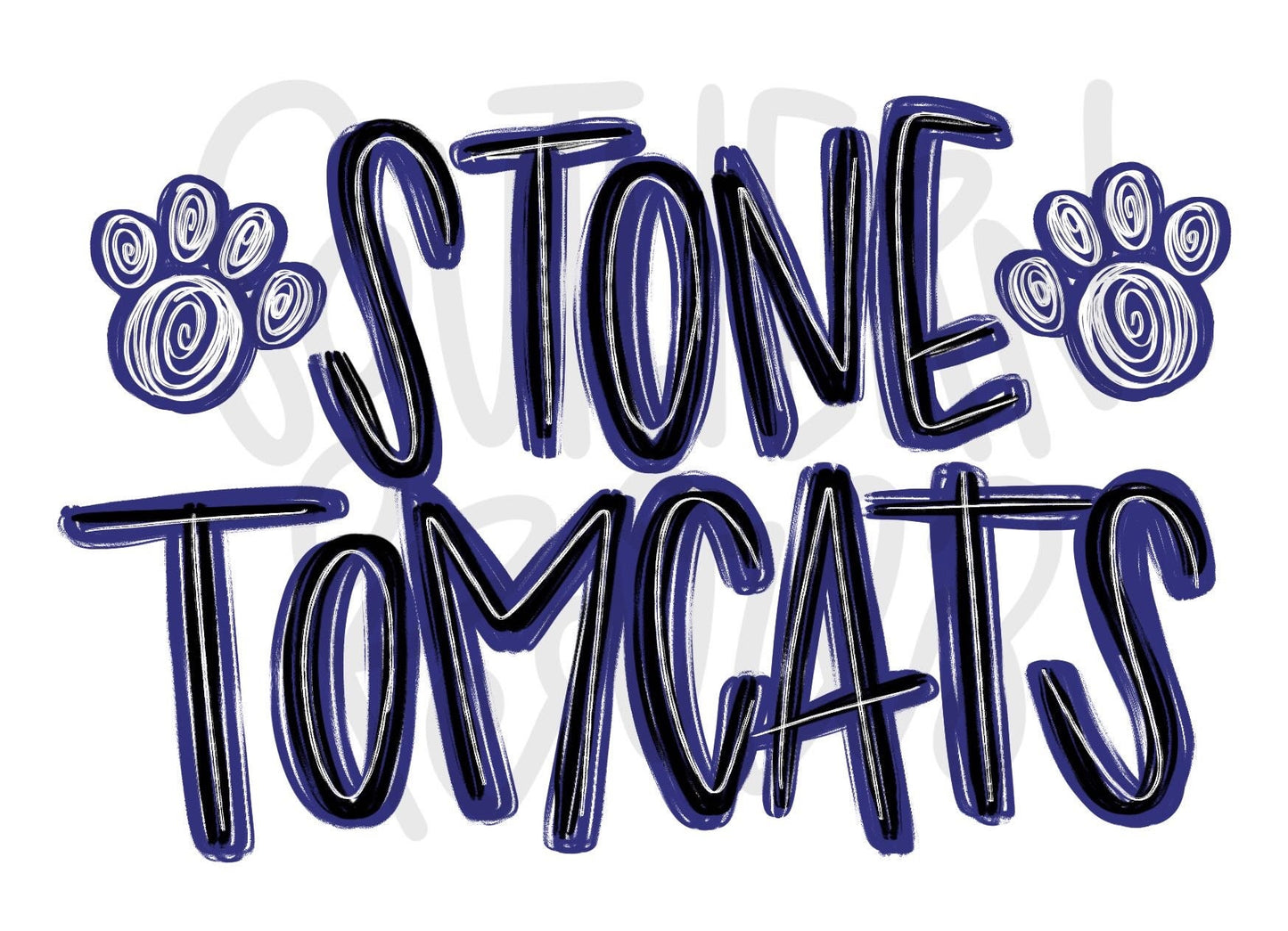 Stone Tomcats Handwritten | Sublimation Design | Digital Download | Women’s, Kids Shirt PNG