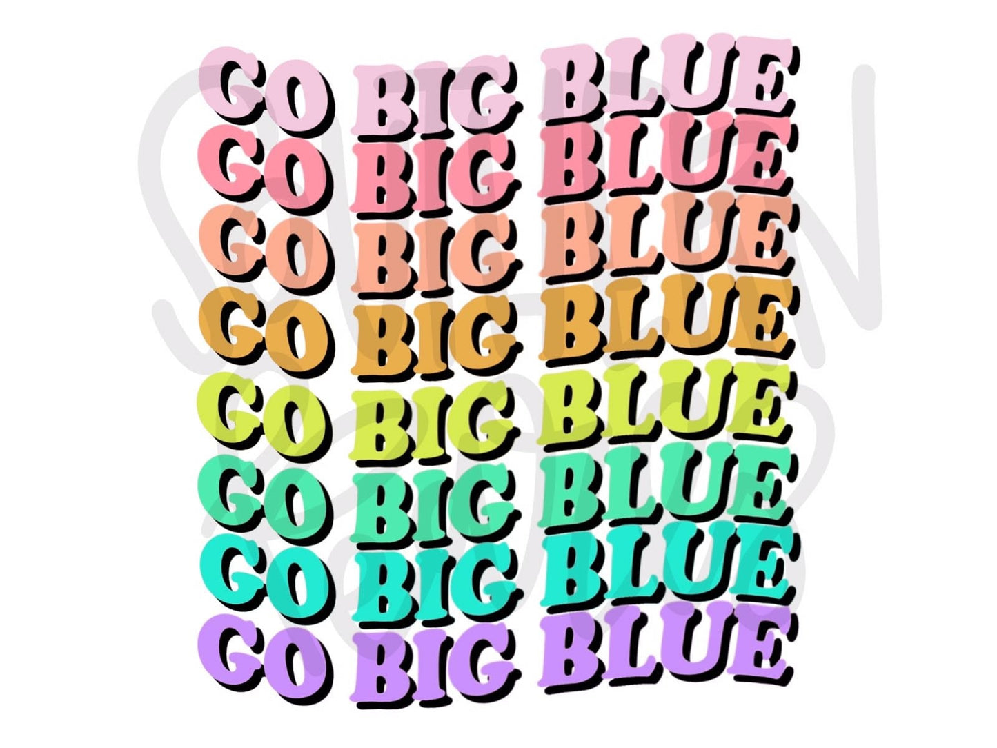 Go Big Blue | Sublimation Design | Digital Download | Women’s, Kids Shirt PNG