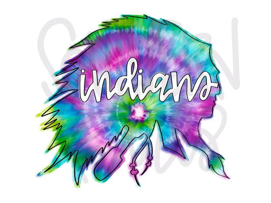 Tie dye Indians | Sublimation Design | Digital Download | Women’s, Kids Shirt PNG