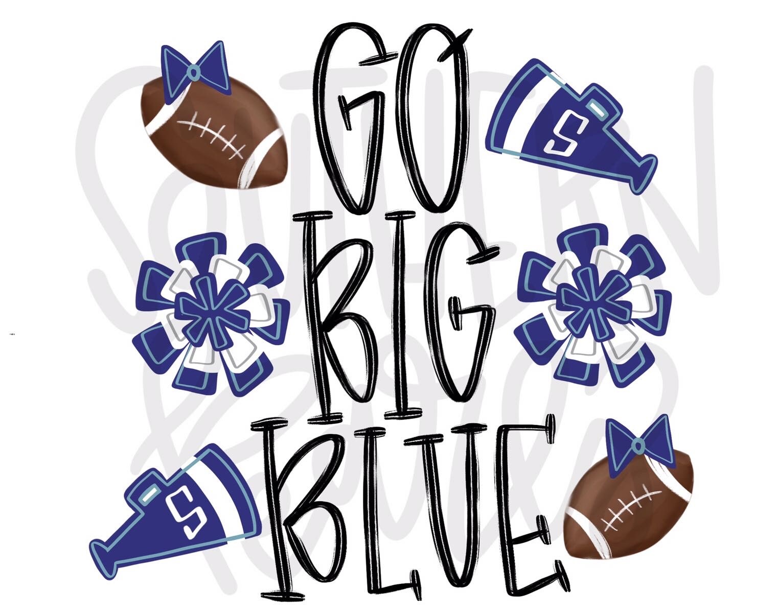 Go Big Blue | Sublimation Design | Digital Download | Women’s, Kids Shirt PNG