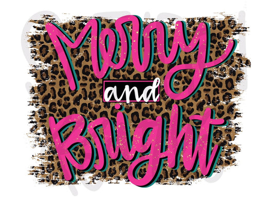 Merry & Bright | Sublimation Design | Digital Download | Women’s, Kids Shirt PNG