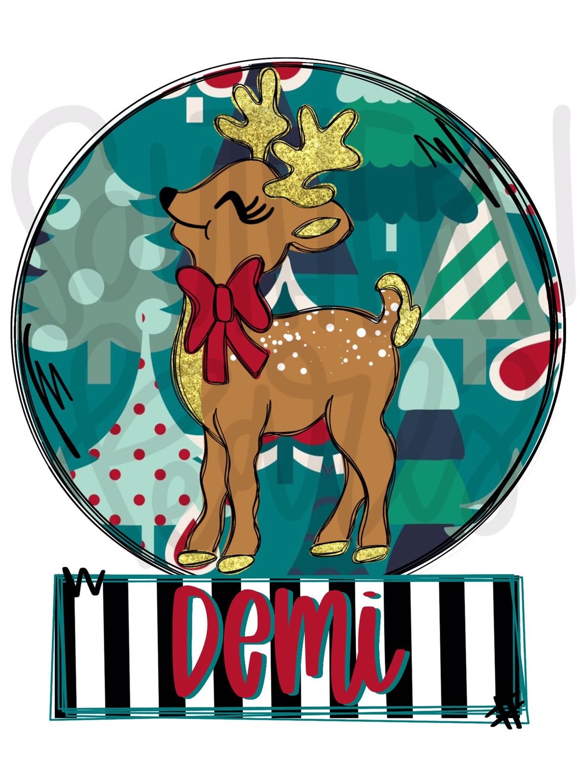 Reindeer kids name  | Sublimation Design | Digital Download | Women’s, Kids Shirt PNG