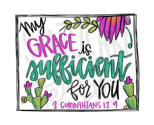 My Grace is Sufficient for You| Sublimation Design | Digital Download | Women’s, Kids Shirt PNG