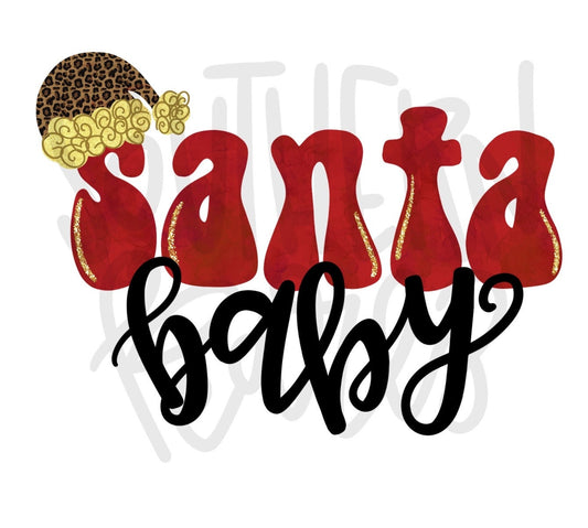 Santa Baby | Sublimation Design | Digital Download | Women’s, Kids Shirt PNG