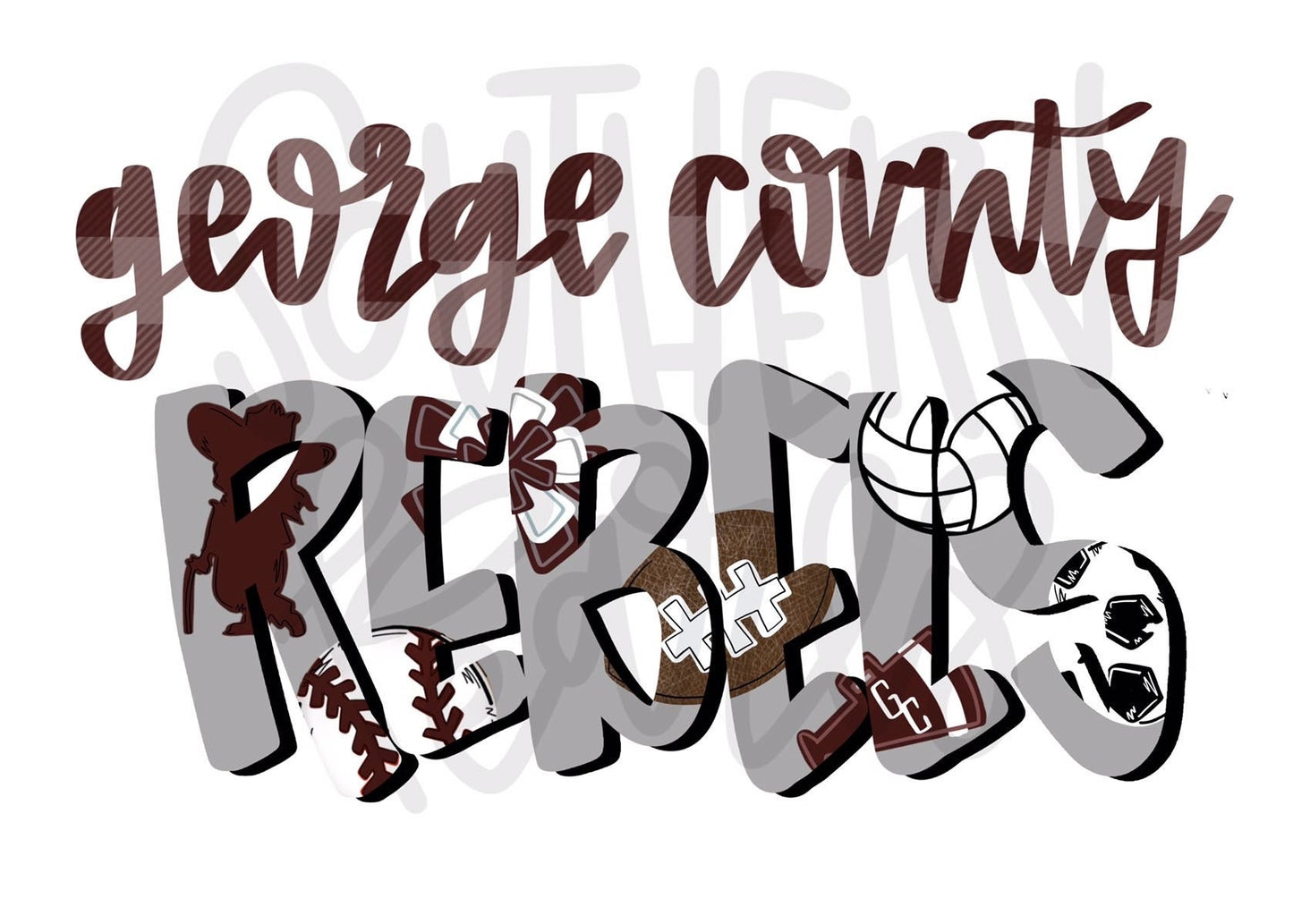 George County Rebels | Sublimation Design | Digital Download | Women’s, Kids Shirt PNG