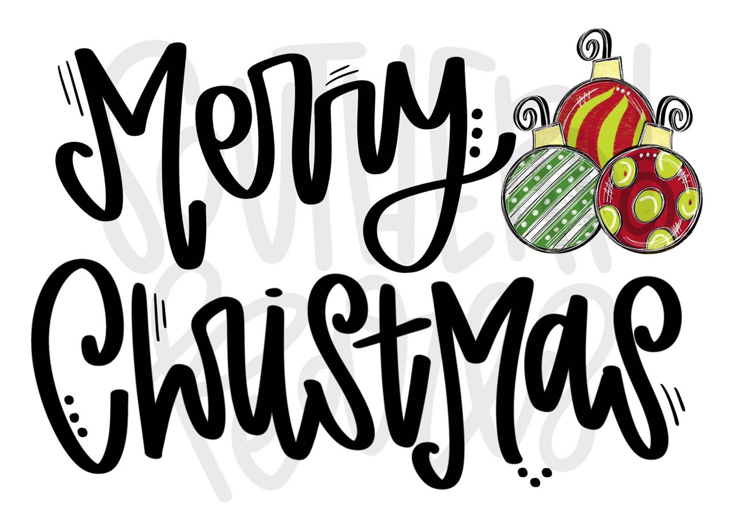 Merry Christmas ornaments | Sublimation Design | Digital Download | Women’s, Kids Shirt PNG