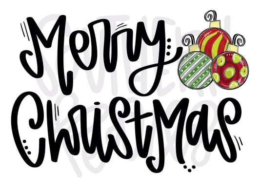 Merry Christmas ornaments | Sublimation Design | Digital Download | Women’s, Kids Shirt PNG