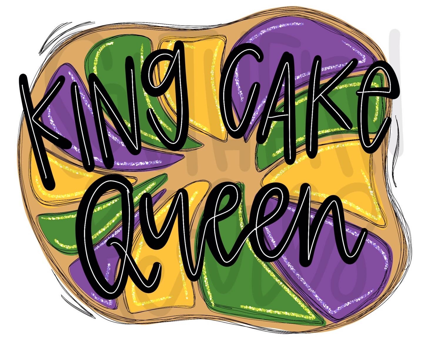 King Cake Queen | Mardi Gras | Sublimation Design | Digital Download | Women’s, Kids Shirt PNG