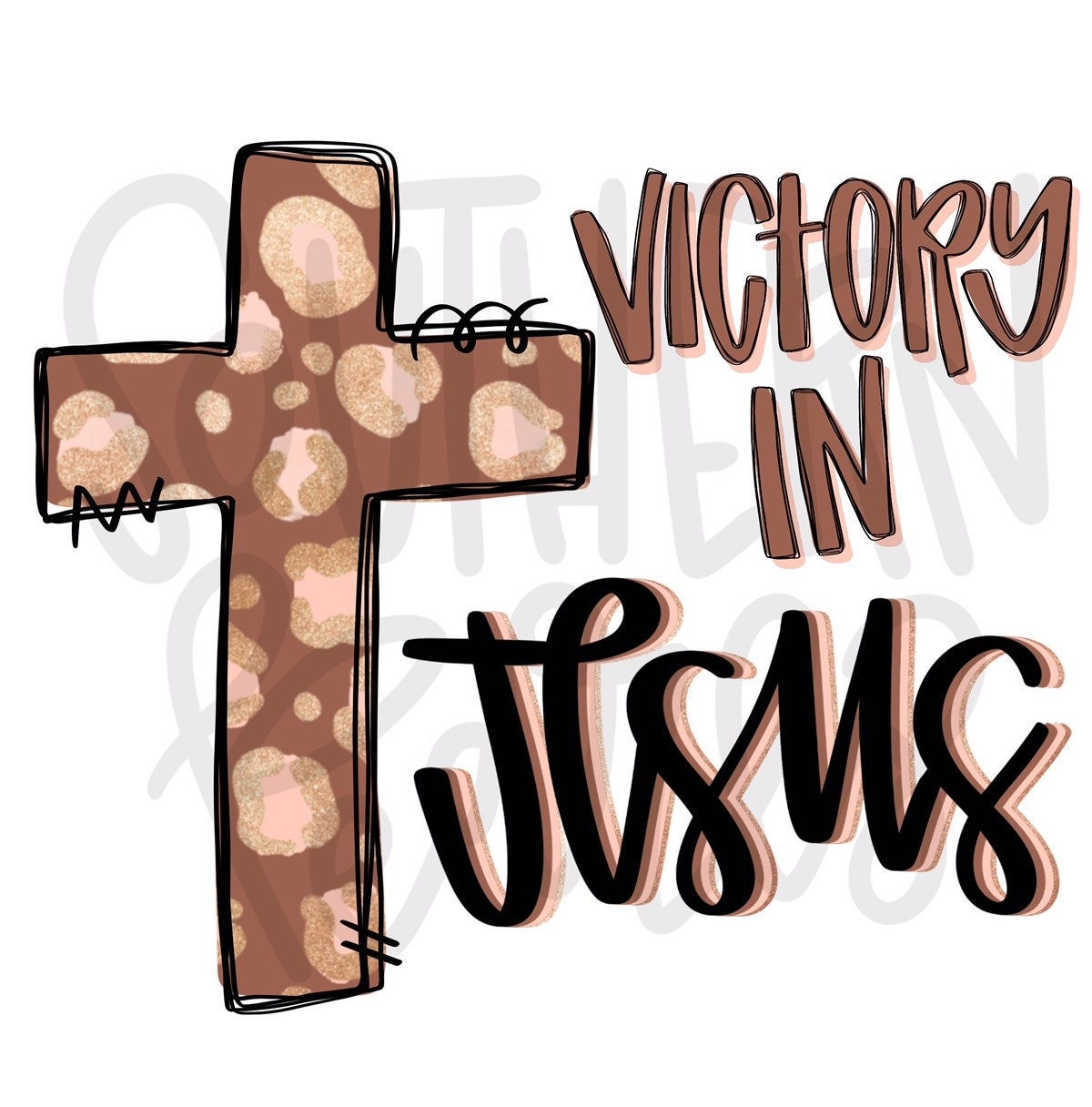 Victory in Jesus | Sublimation Design | Digital Download | Women’s, Kids Shirt PNG