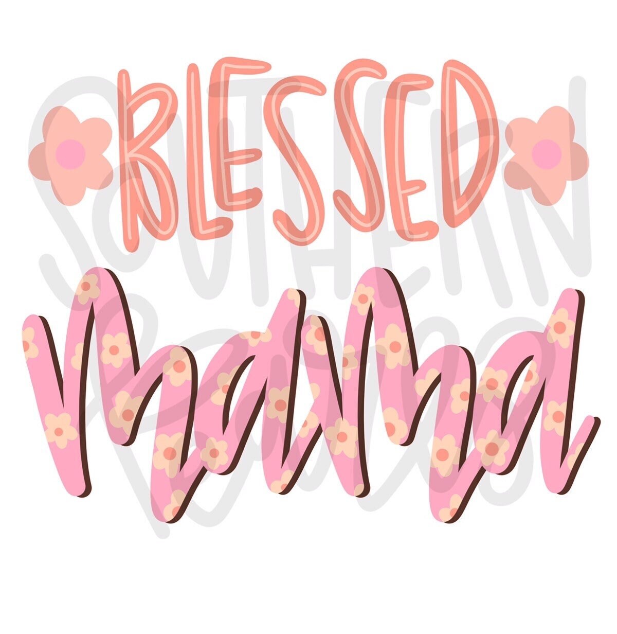 Blessed mama | Sublimation Design | Digital Download | Women’s, Kids Shirt PNG