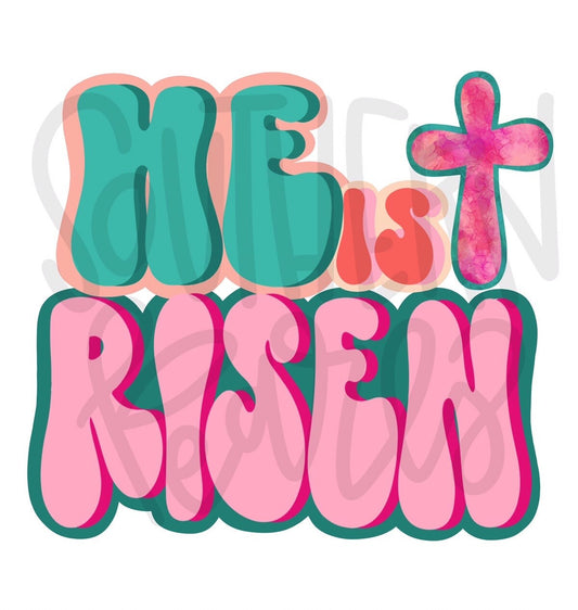 He is Risen | Sublimation Design | Digital Download | Women’s, Kids Shirt PNG