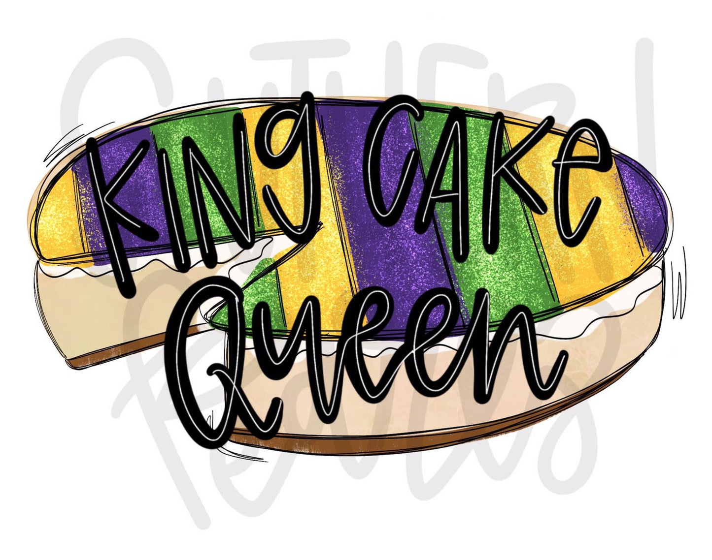 King Cake Queen cheesecake | Mardi Gras | Sublimation Design | Digital Download | Women’s, Kids Shirt PNG