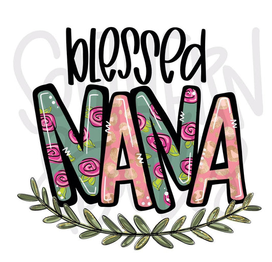 Blessed Nana | Sublimation Design | Digital Download | Women’s, Kids Shirt PNG