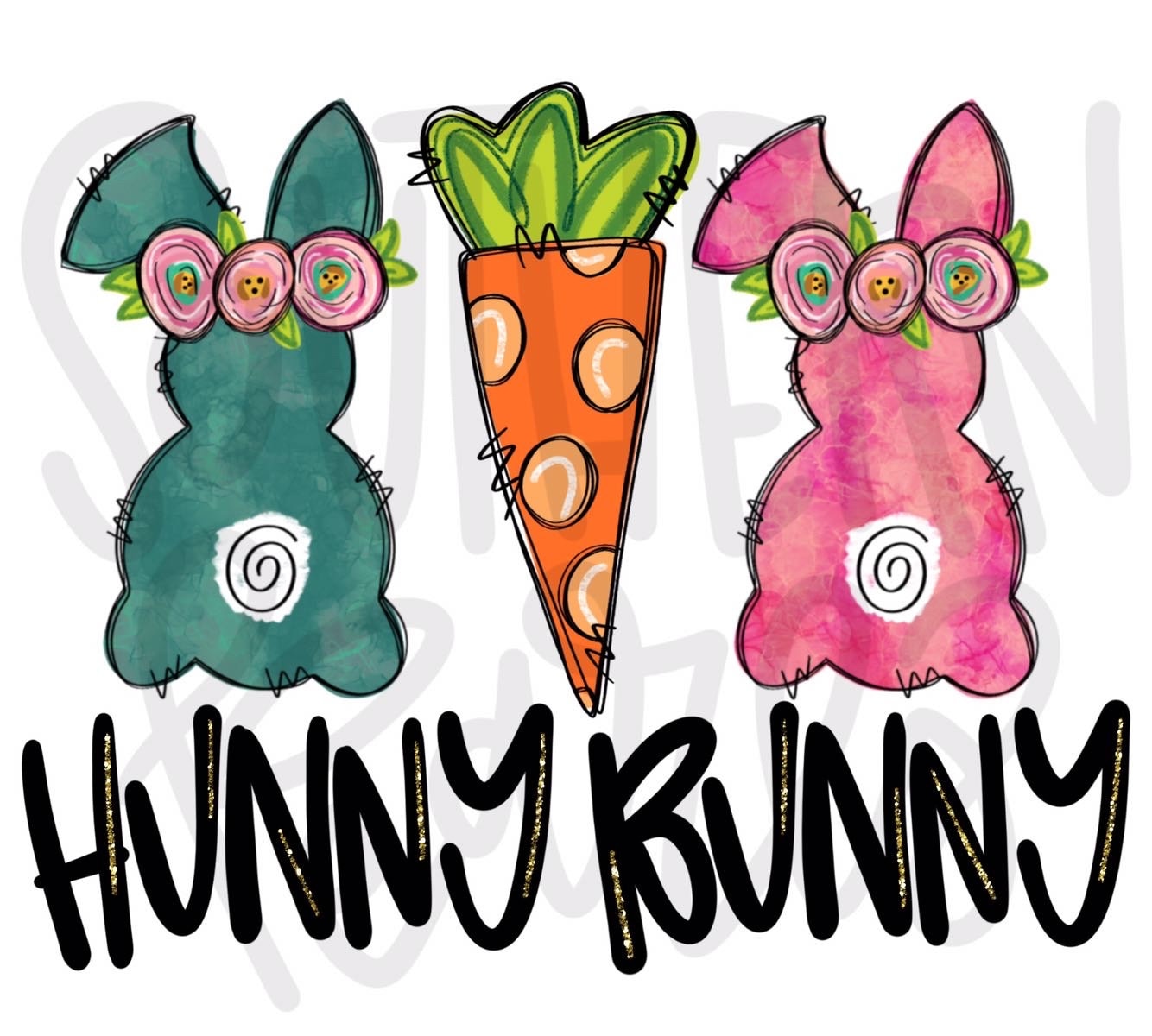 Hunny Bunny | Hip Hop | He is Risen | Sublimation Design | Digital Download | Women’s, Kids Shirt PNG