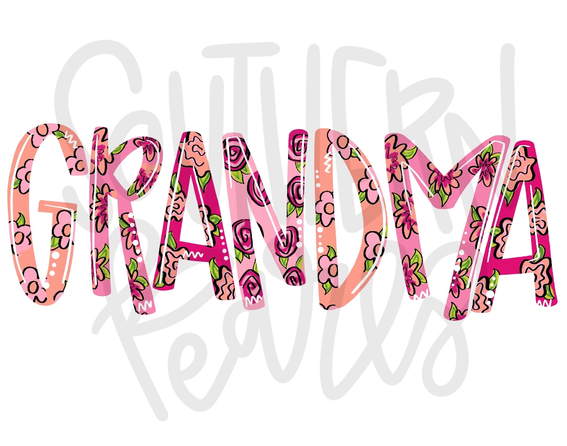 Floral Grandma| Sublimation Design | Digital Download | Women’s, Kids Shirt PNG