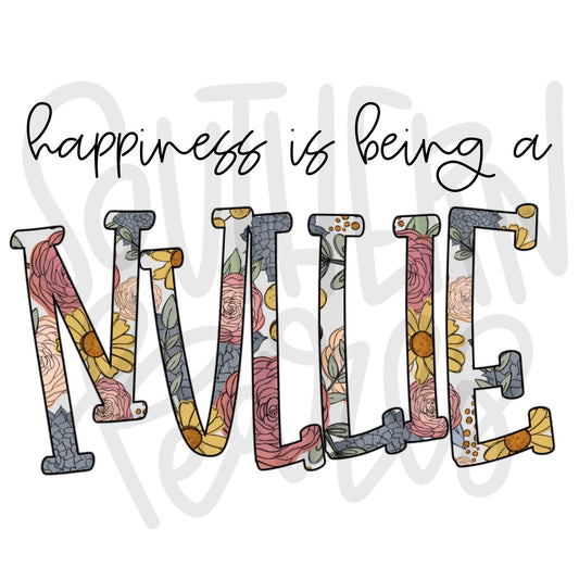 Happiness is being a NULLIE | Sublimation Design | Digital Download | Women’s, Kids Shirt PNG