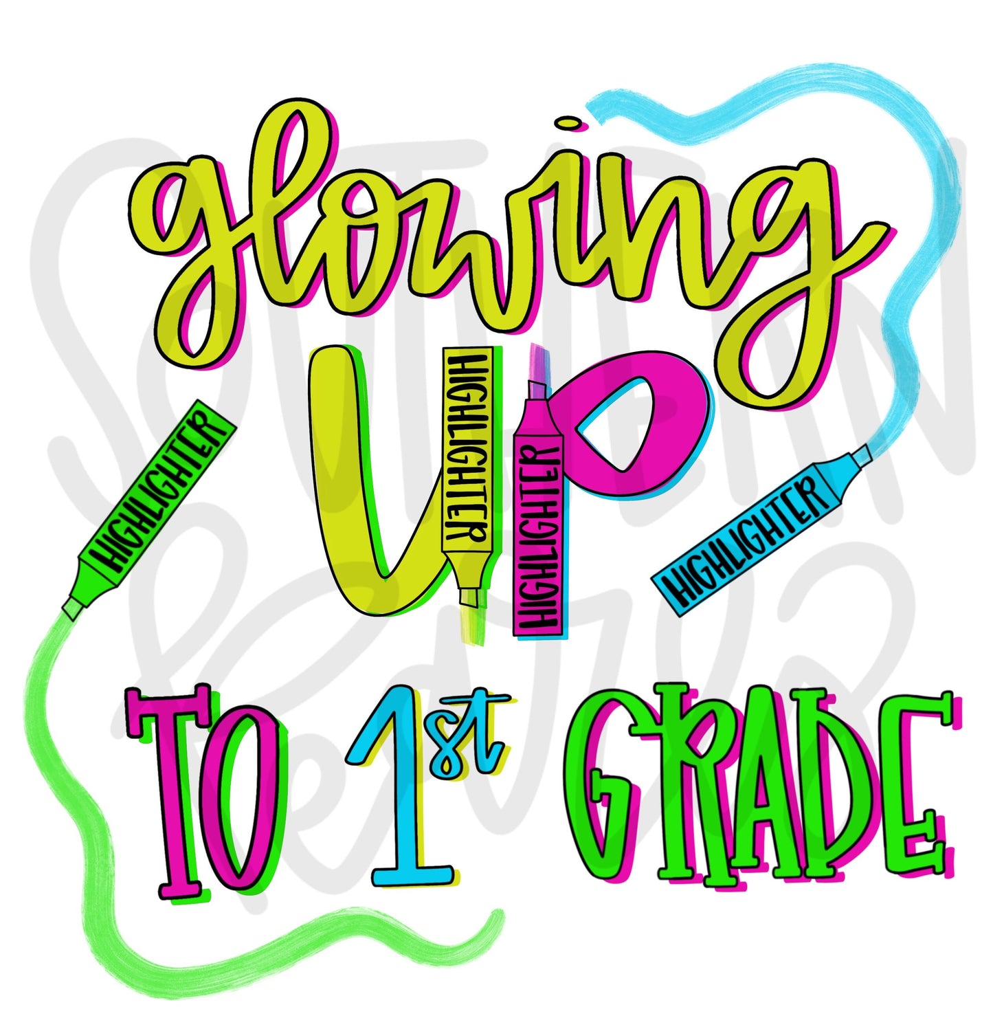 Glowing up First Grade | Teacher | Sublimation Design | Digital Download | Women’s, Kids Shirt PNG