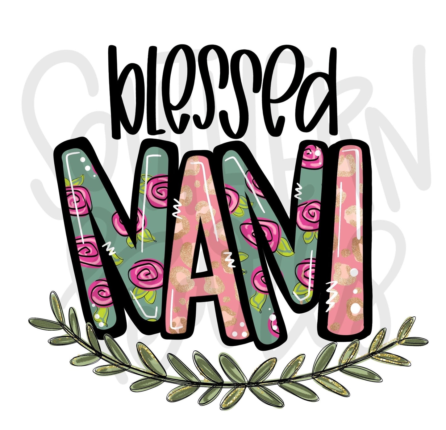 Blessed nani | Sublimation Design | Digital Download | Women’s, Kids Shirt PNG