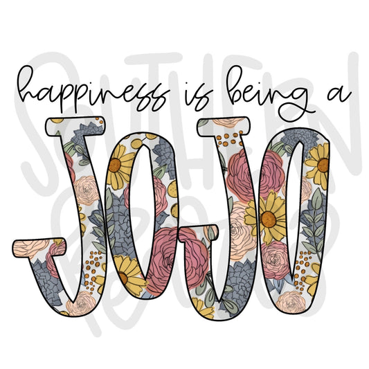 Happiness is being a JOJO | Sublimation Design | Digital Download | Women’s, Kids Shirt PNG