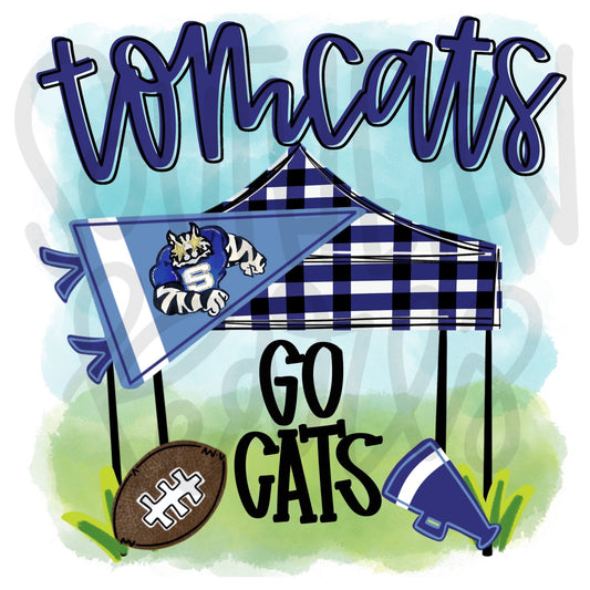 Stone Tomcats | Go Cats | Tailgate | Sublimation Design | Digital Download | Women’s, Kids Shirt PNG