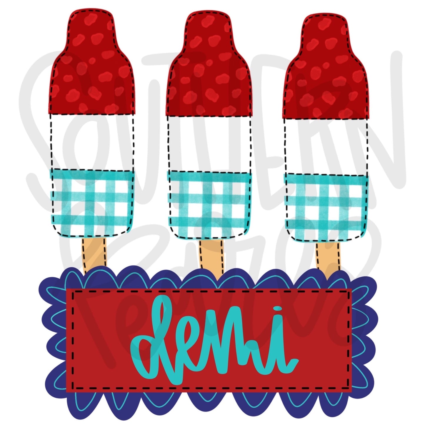 Patriotic Popsicles | Sublimation Design | Digital Download | Women’s, Kids Shirt PNG