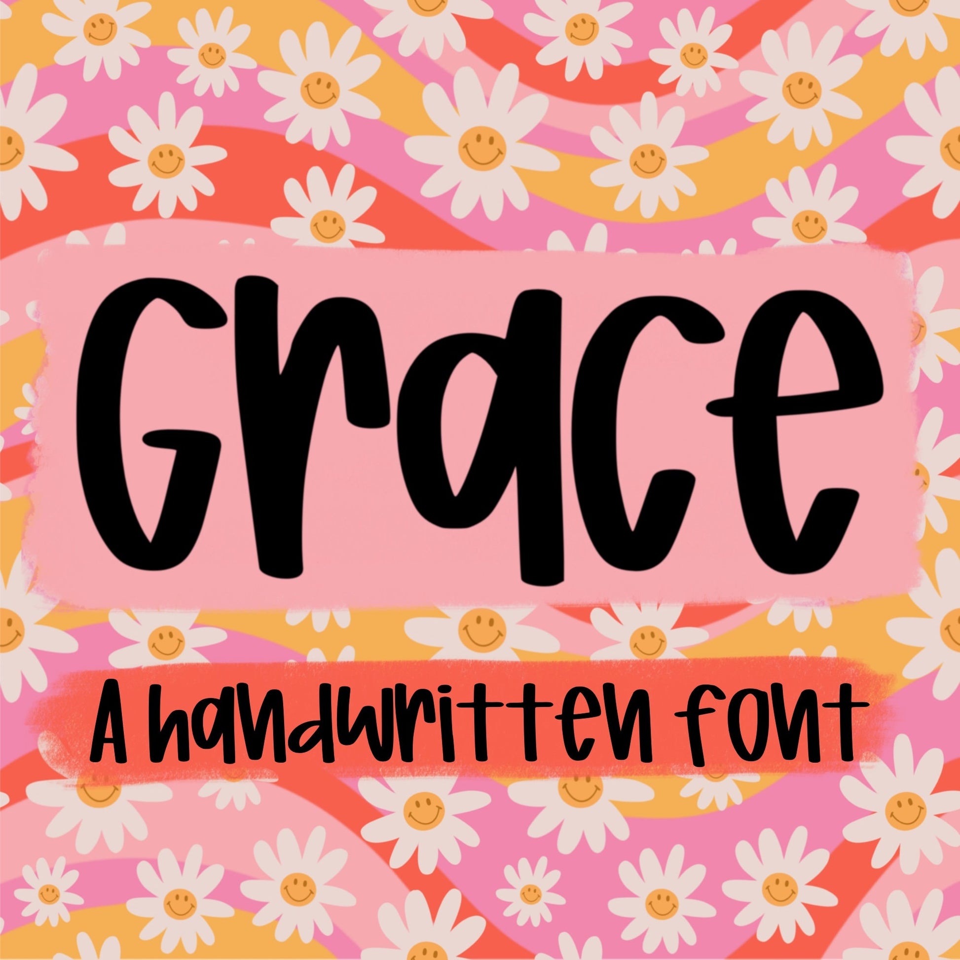 Grace Font, handwritten font, procreate font, cricut font, silhouette font, script font, cute font