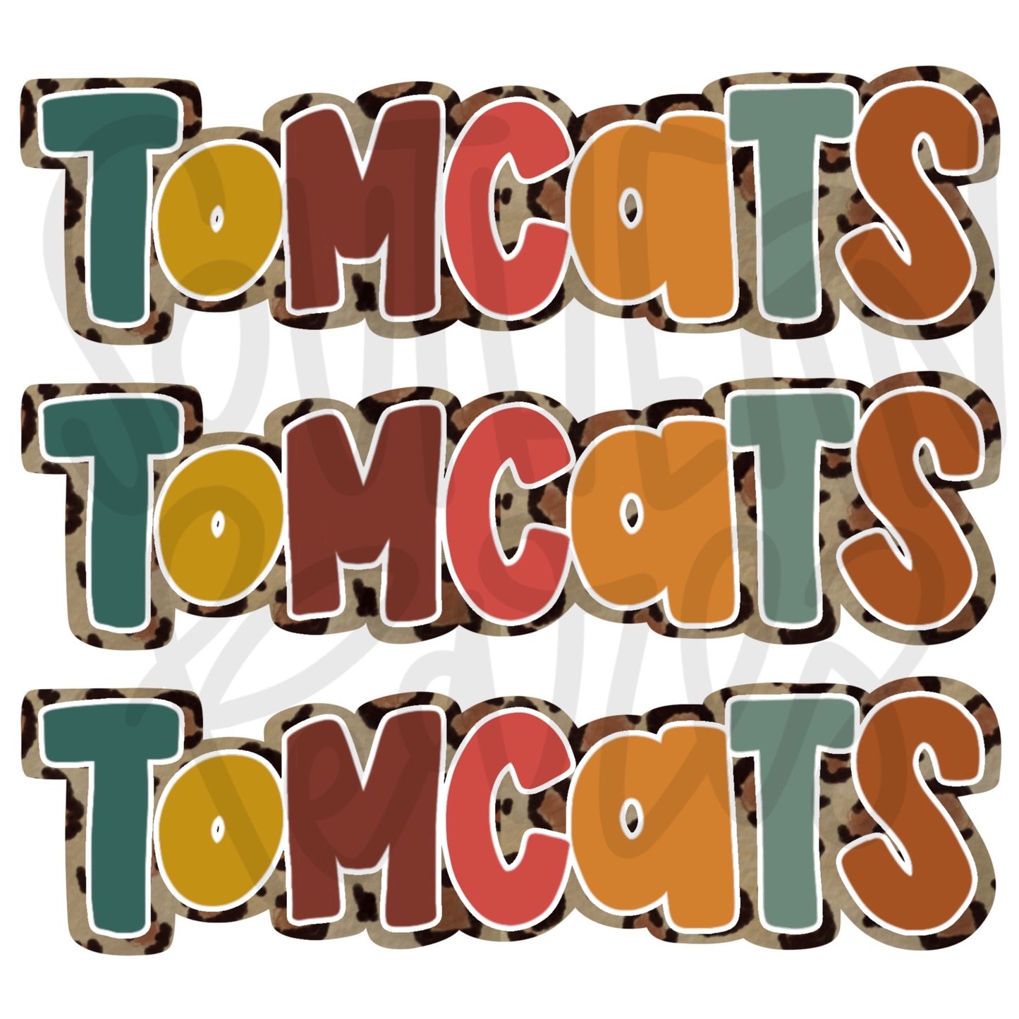 Tomcats | Mascot  | Sublimation Design | Digital Download | Women’s, Kids Shirt PNG