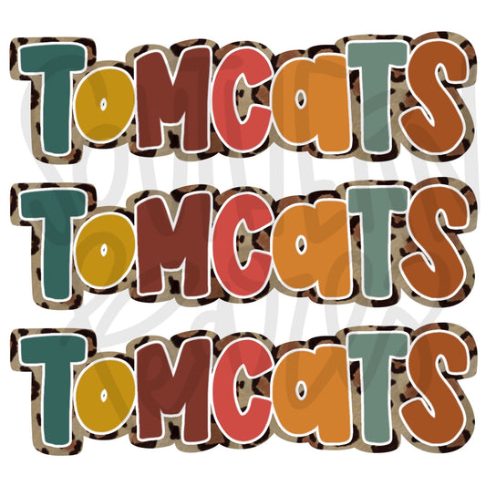 Tomcats | Mascot  | Sublimation Design | Digital Download | Women’s, Kids Shirt PNG