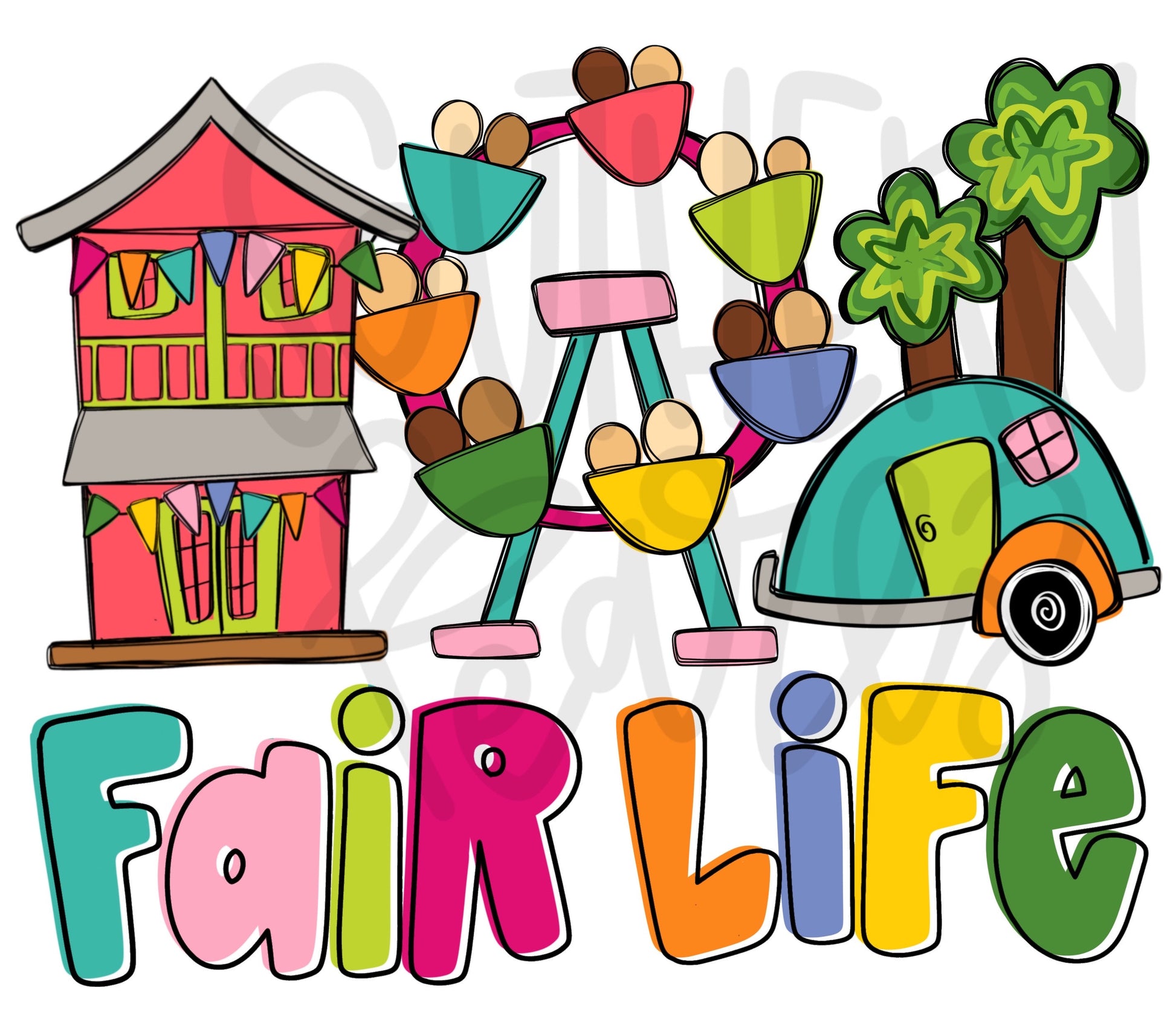 Fair Life | Sublimation Design | Digital Download | Women’s, Kids Shirt PNG