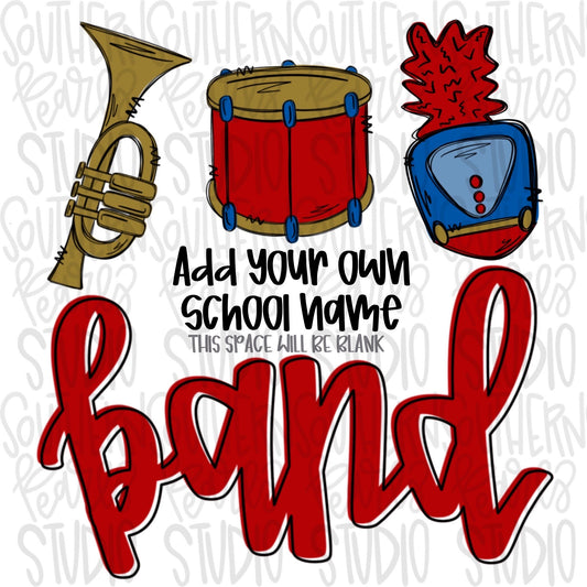 School Band | Add your own school name | PNG | Sublimation | Design Download