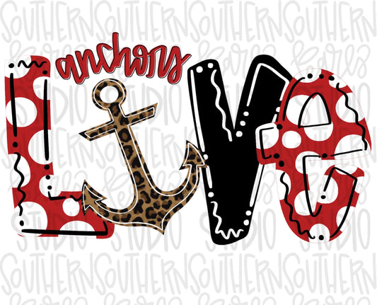 Love Anchors | Sublimation Design | Digital Download | Women’s, Kids Shirt PNG