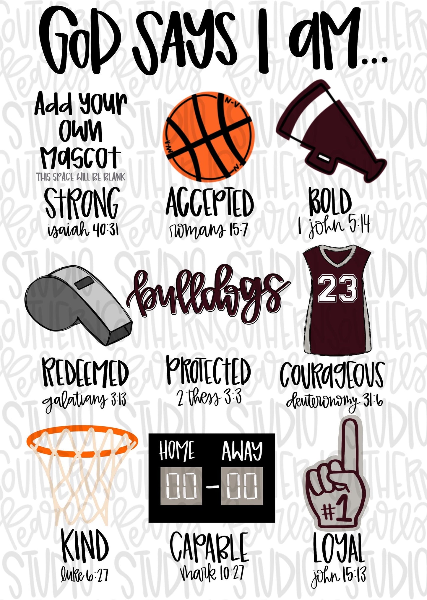 God says I am BASKETBALL | PNG | Sublimation | Design Download Y