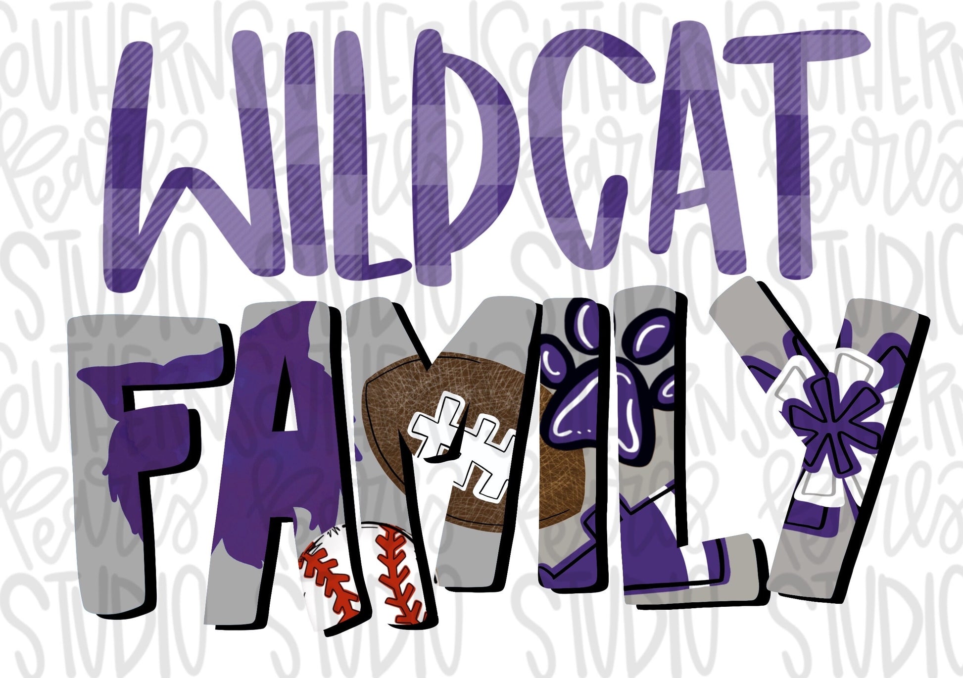 Wildcat Family | Sublimation Design | Digital Download | Women’s, Kids Shirt PNG
