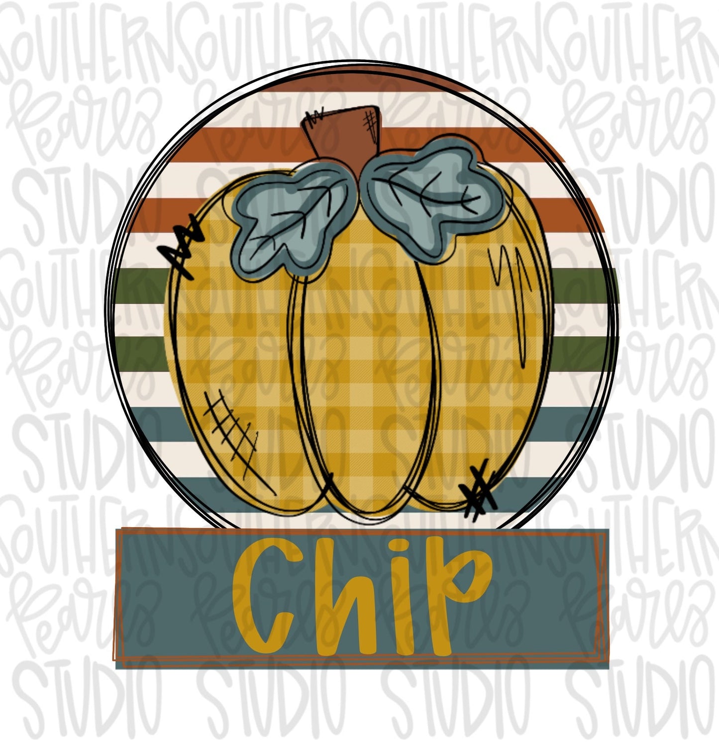 Pumpkin with Name Patch | Sublimation Design | Digital Download | Women’s, Kids Shirt PNG